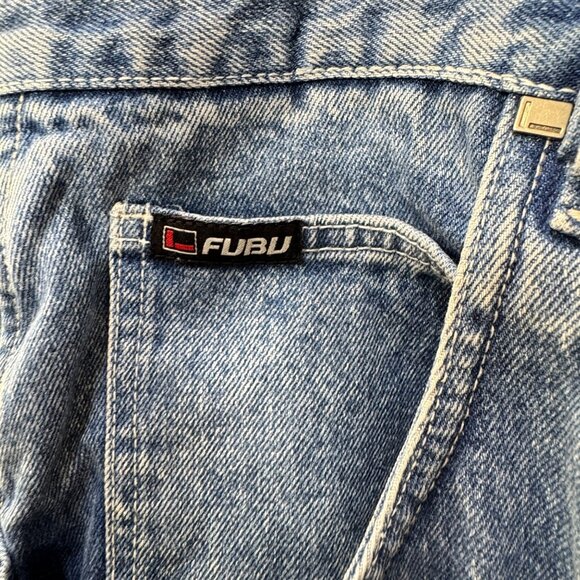 FUBU Light Wash Relaxed 90’s VTG Baggy Y2K Fit Denim Jeans Mens Size 40" X 34"‎ - Picture 10 of 14